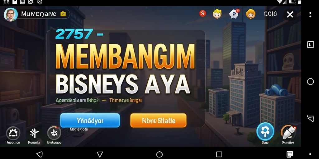 Screenshot utama 2757 menampilkan gameplay membangun bisnis yang menarik.