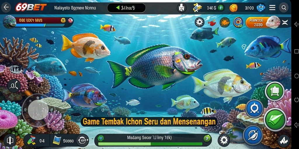 Gameplay seru dari 69BET dengan menembak berbagai jenis ikan.