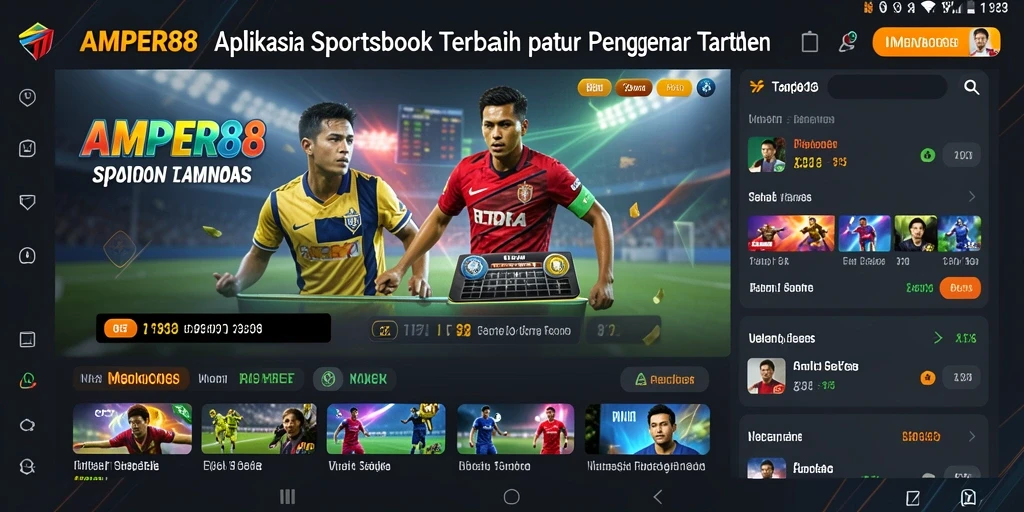 Screenshot utama AMPER88 menampilkan antarmuka taruhan yang menarik dan interaktif.