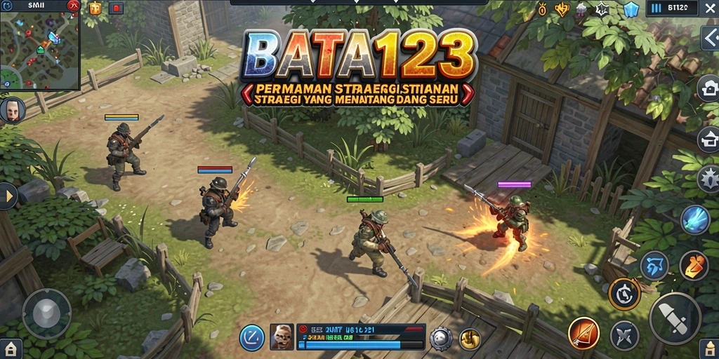 Tampilan gameplay BATA123 yang menampilkan pertarungan strategi yang mendebarkan.