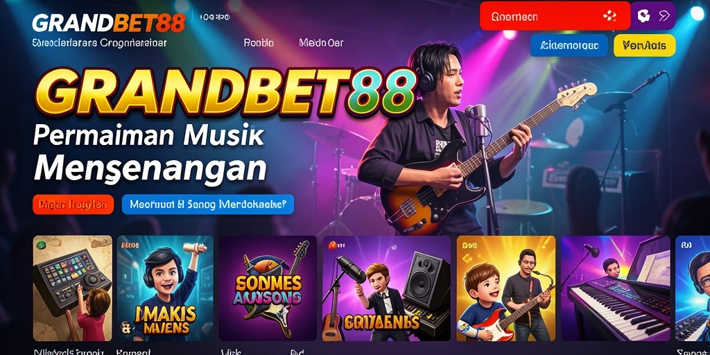 Tampilan gameplay seru di GRANDBET88 dengan berbagai lagu.
