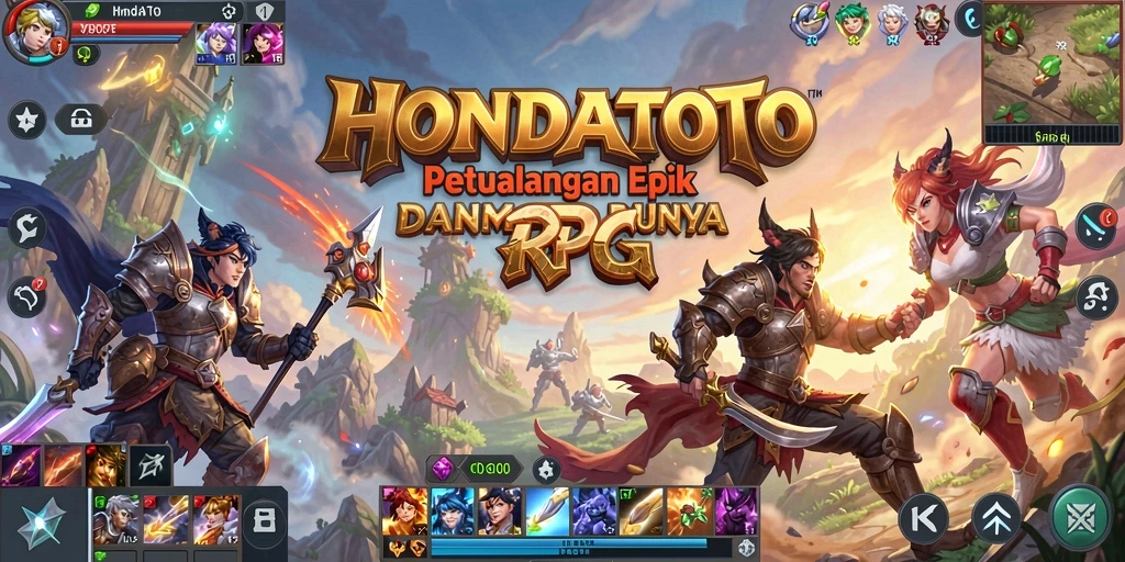 Screenshot menampilkan aksi seru dalam permainan RPG HONDATOTO.