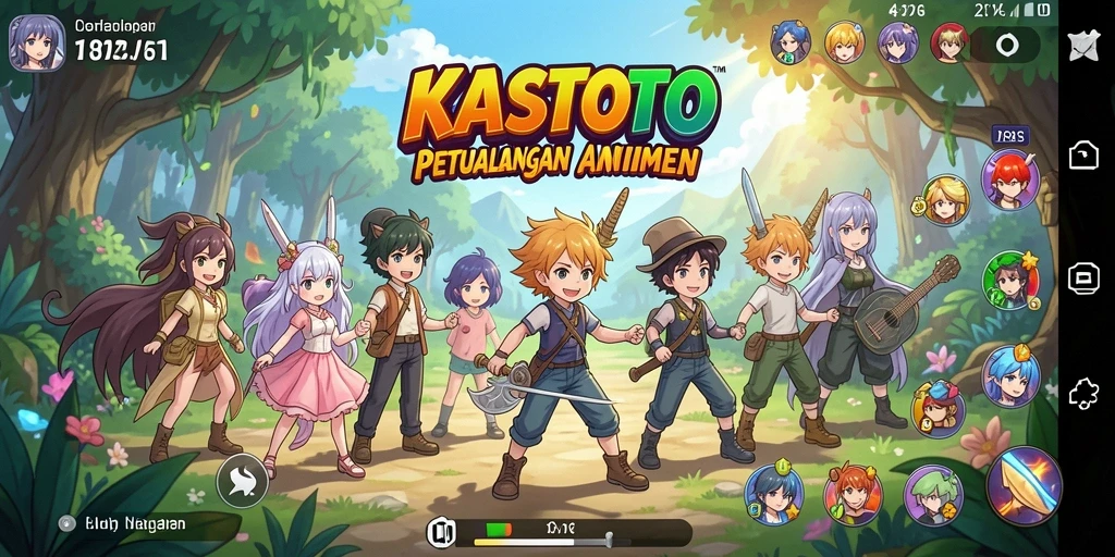 Tampilan gameplay KASTOTO yang memukau dan penuh aksi.