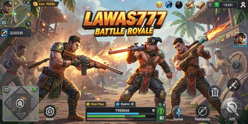 Tangkapan layar gameplay LAWAS777 yang mendebarkan dalam pertempuran Battle Royale.