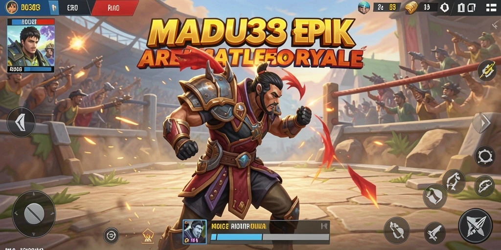 Tangkapan layar MADU303 menunjukkan aksi seru dalam pertarungan Battle Royale.
