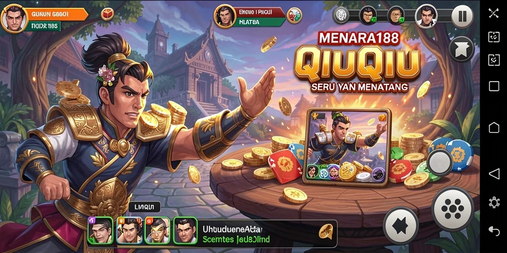 Tampilan gameplay seru dari MENARA188, permainan QiuQiu yang menantang.