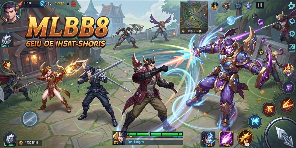 Screenshot utama MLBB8 menampilkan aksi seru dalam game olahraga.