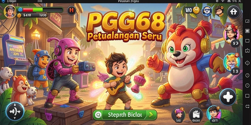 Tampilan seru gameplay PGG68 saat pemain menghadapi berbagai rintangan.