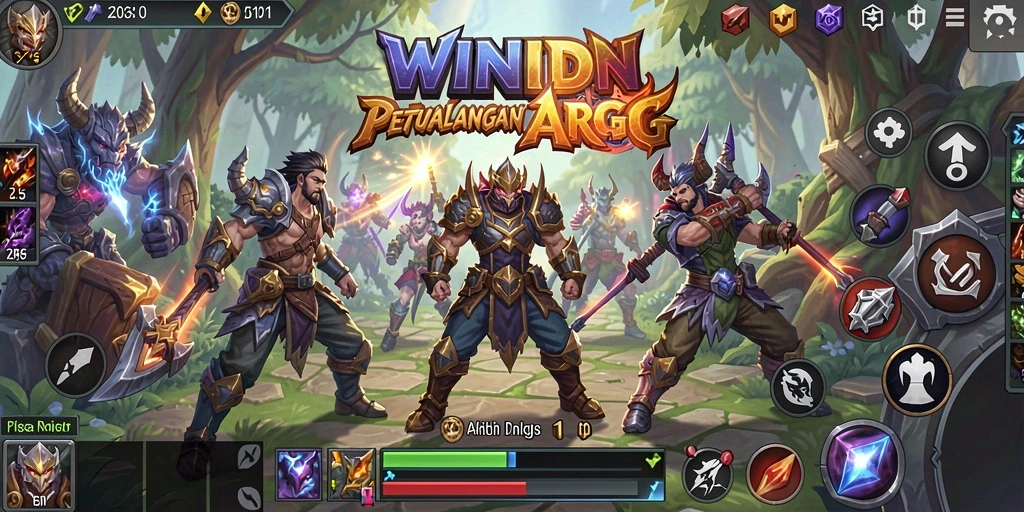 Tangkapan layar utama WINIDN menampilkan aksi seru dalam gameplay ARPG.